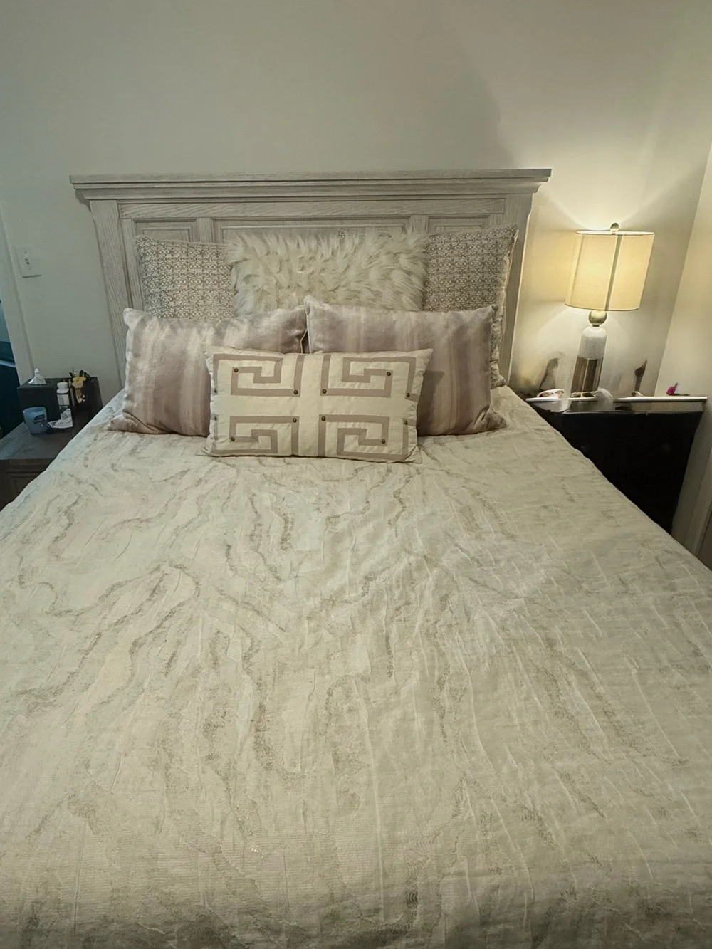 Blush Pink & Cream Decorative Comforter Set